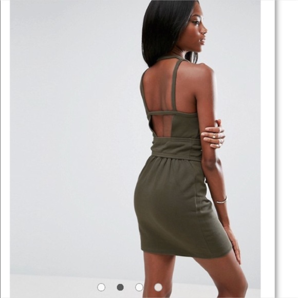 ASOS Sleeveless Corset MiniDress w/CutOut Back NEW - Picture 2 of 5